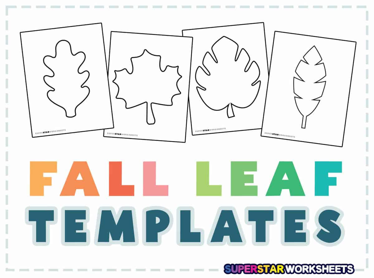 Leaf Template (Free Printables) - Superstar Worksheets in Free Printable Big Fall Leaves Cutouts