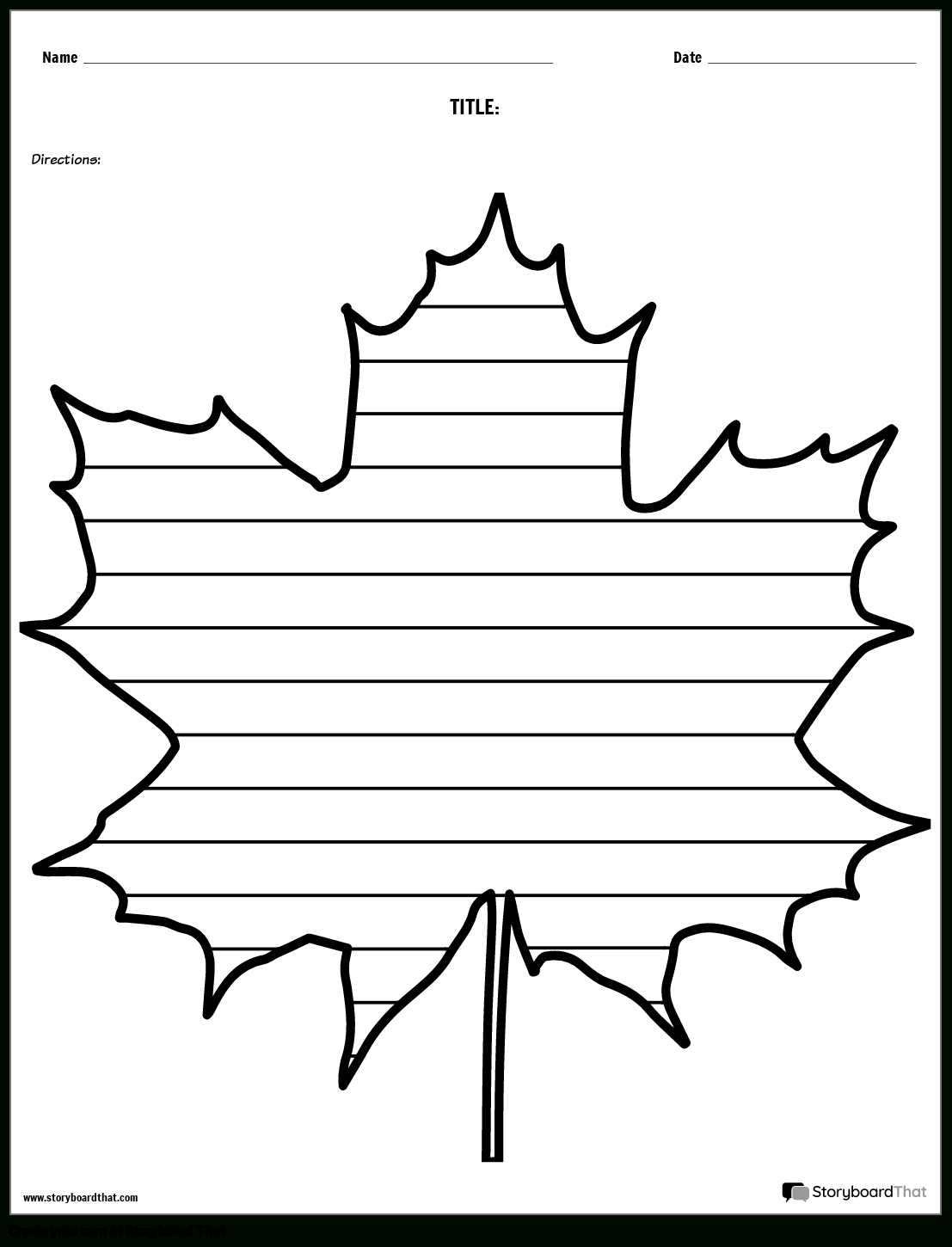 Leaf Themed Creative Writing Worksheet Design - Worksheets Library throughout Leaf Writing Template With Lines Printable