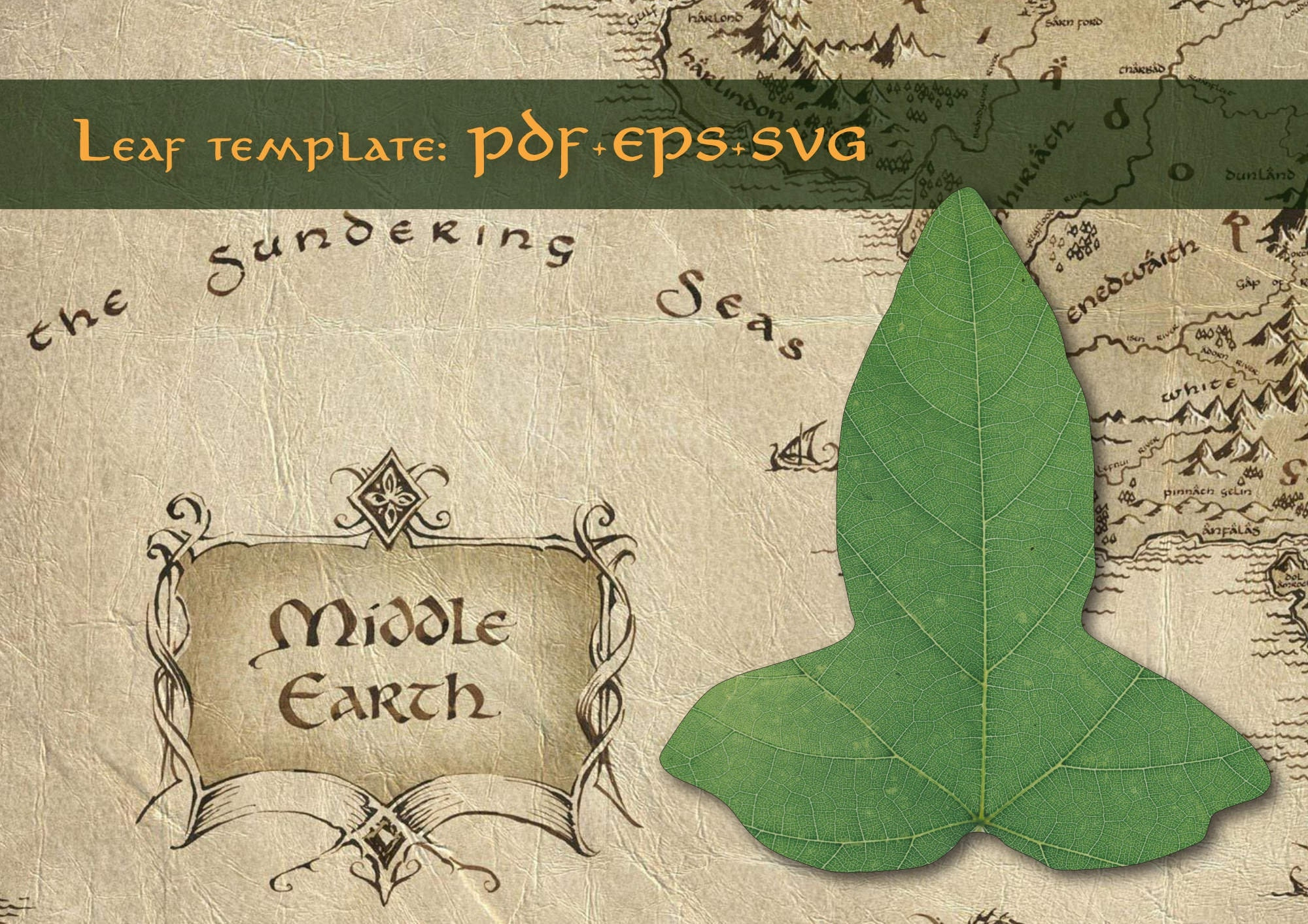 Lorien Leaf - Etsy pertaining to Lotr Leaf Cloak Brooch Printable Template