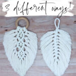 Macrame Feather Diy (3 Different Patterns!) | Marching North In Leaf Printable Macrame Feather Template