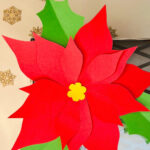 Make A Christmas Craft   Poinsettia Craft | Poinsettia Flower With Poinsettia Leaf Template Printable