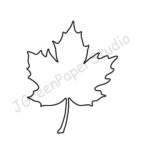 Maple Leaf Template: Autumn Coloring Page, Scrapbooking Stencil Intended For Canada Maple Leaf Template Printable