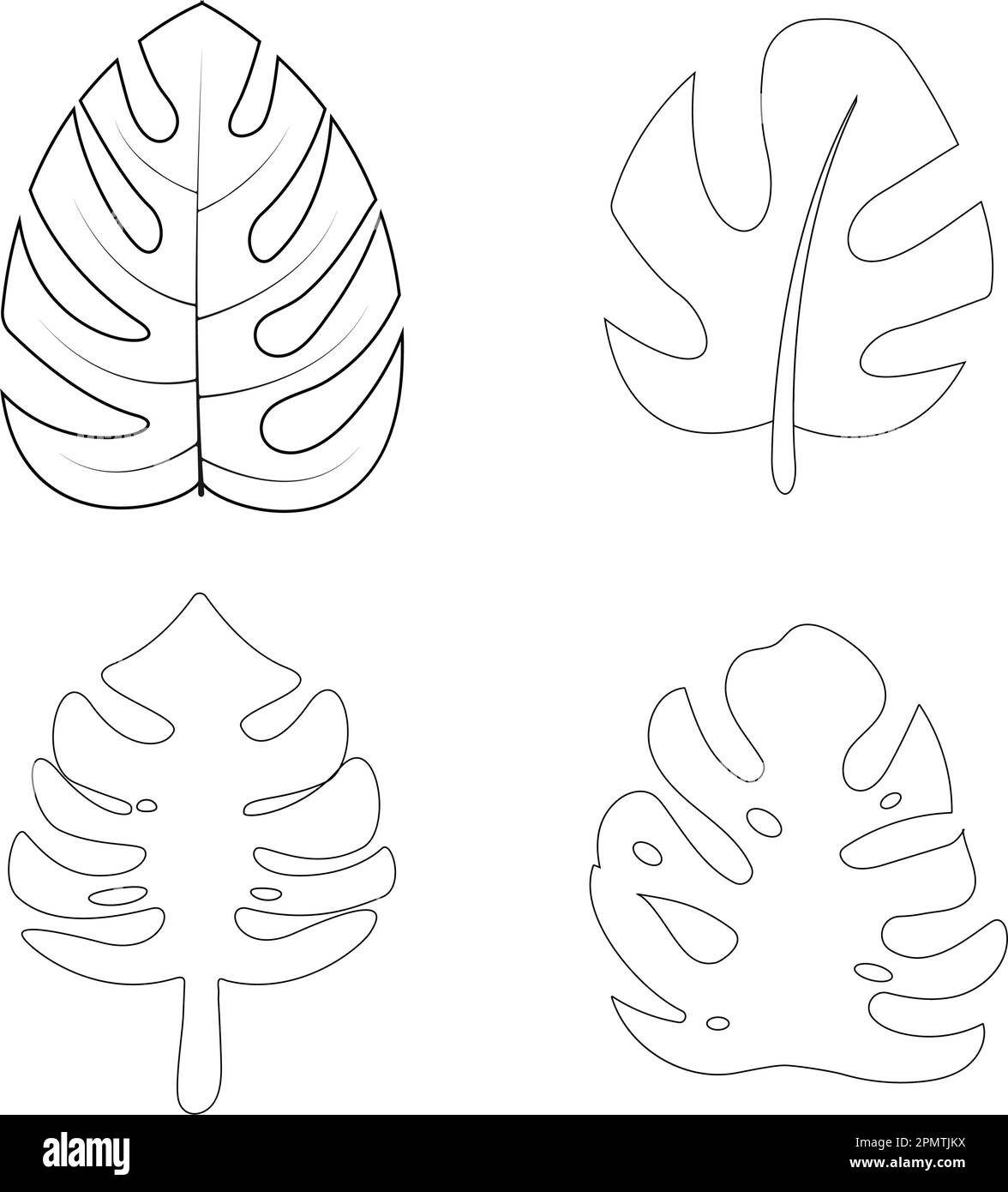 Monstera Leaf Icon Vector Design Template Stock Vector Image &amp;amp; Art regarding Printable Monstera Leaf Template