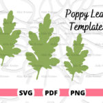Poppy Paper Flower Svg And Pdf Templates, Diy Small Paper Flower Pertaining To Poppy Leaf Template Printable