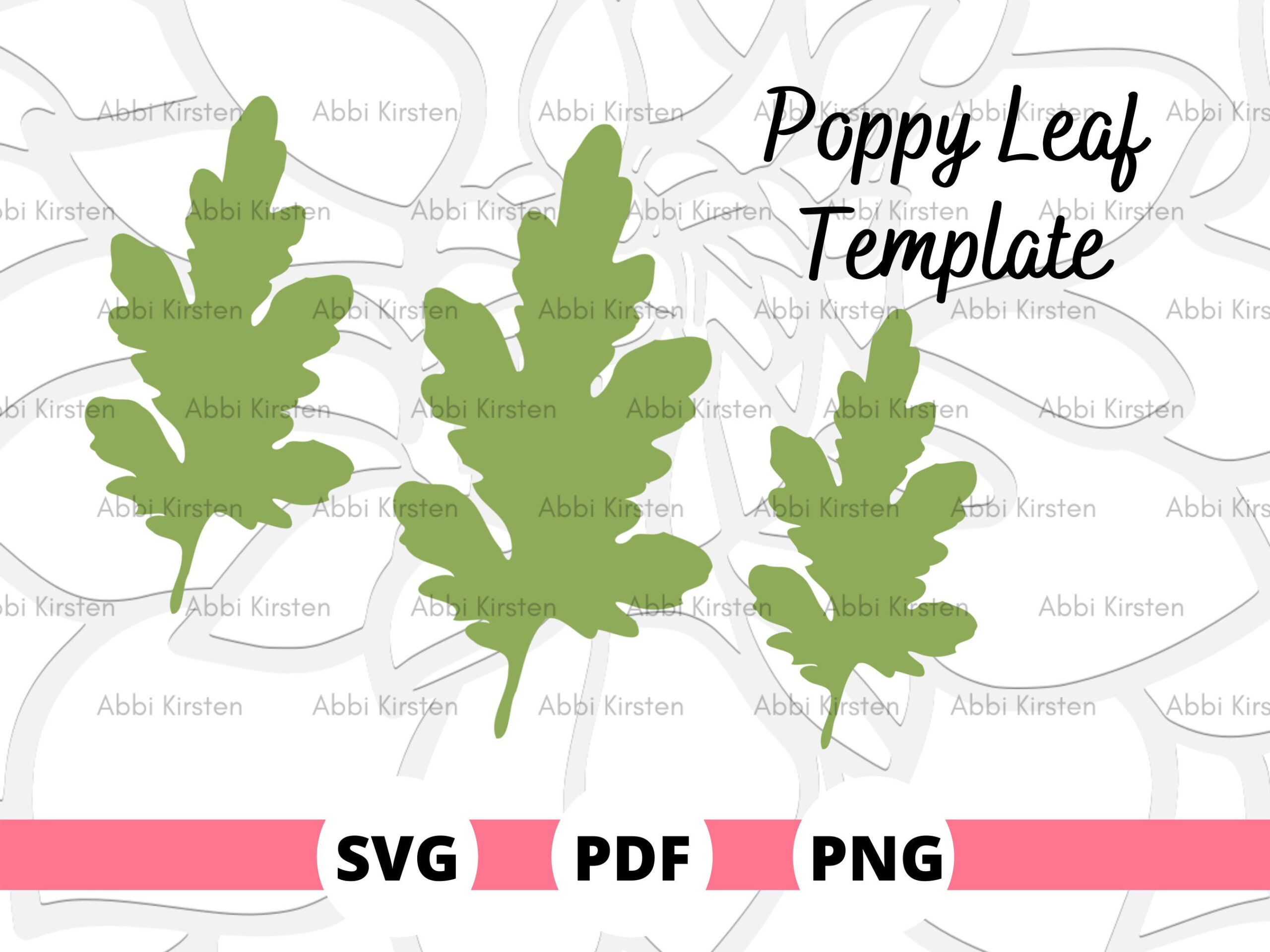 Poppy Paper Flower Svg And Pdf Templates, Diy Small Paper Flower pertaining to Poppy Leaf Template Printable