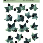 Print, Cut And Form   Easy Cut Ivy Leaves Pdf Digital Download. Deep Green Intended For Printable Ivy Leaf Template