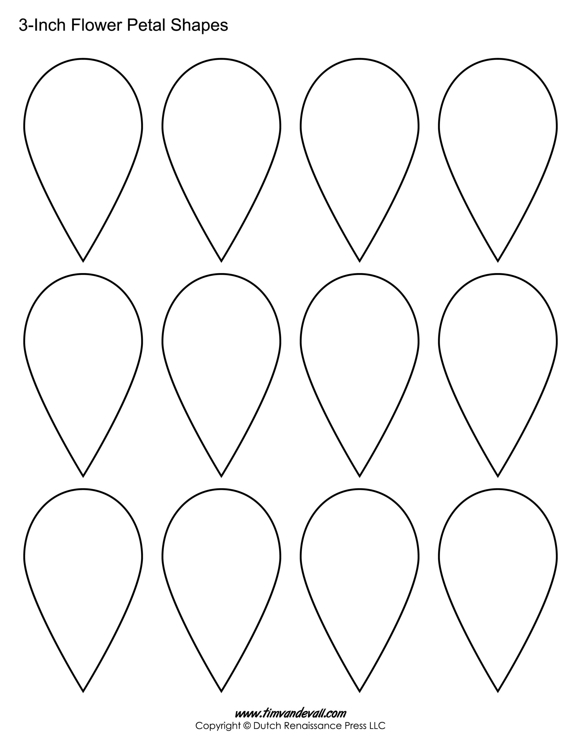 Printable Flower Petal Templates For Making Paper Flowers inside Free Printable Flower Leaf Template