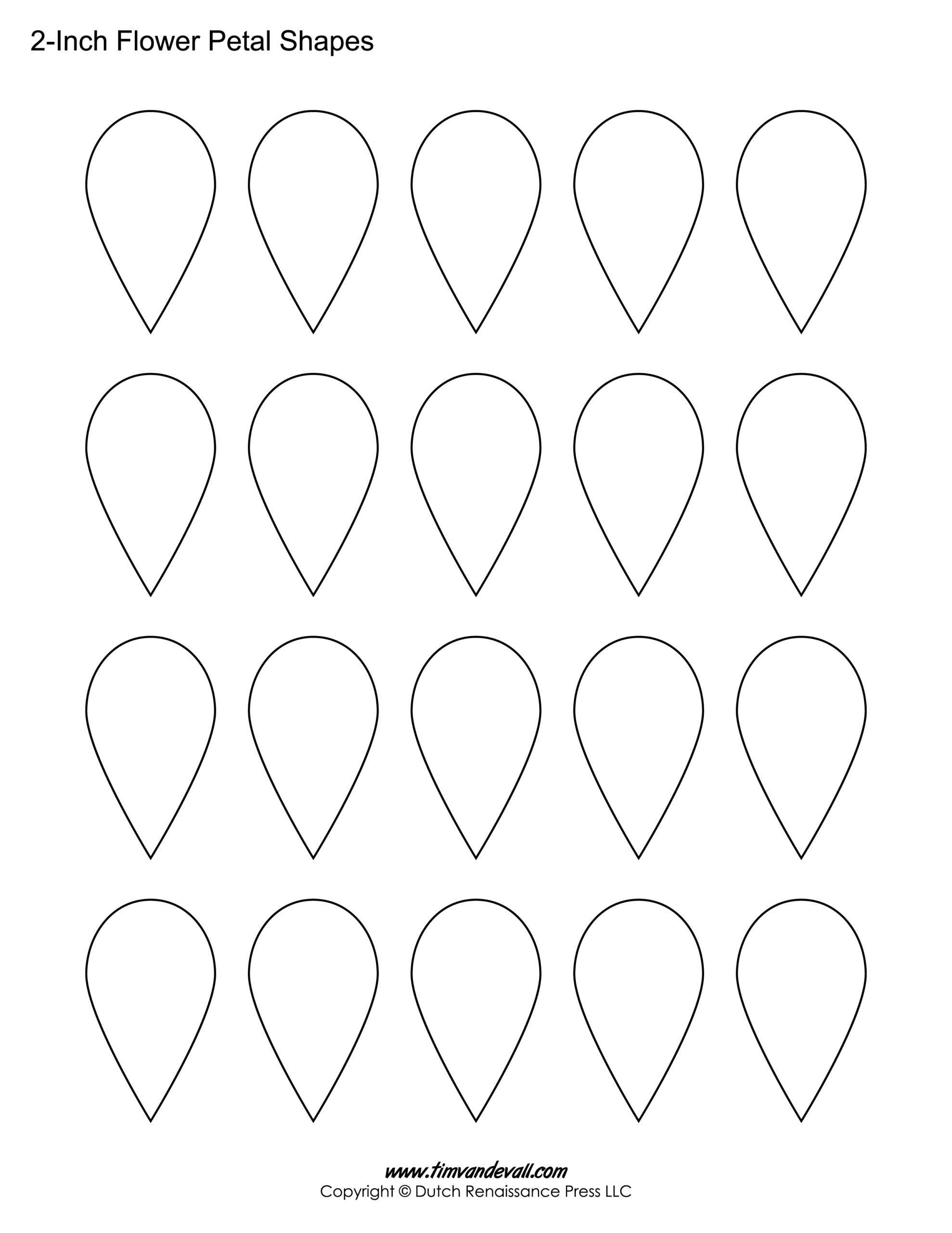 Printable Flower Petal Templates For Making Paper Flowers pertaining to Printable Flower Leaf Template