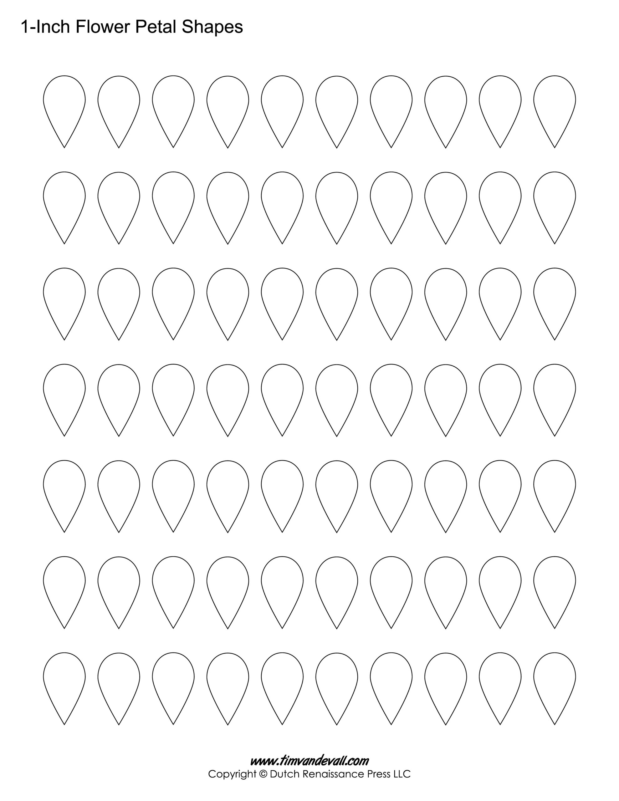 Printable Flower Petal Templates For Making Paper Flowers pertaining to Printable Flower Leaf Template