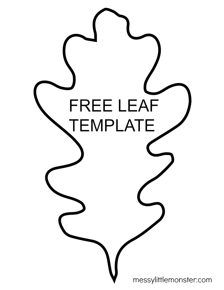 Printable Leaf Templates + Fun Leaf Craft Ideas! - Messy Little inside Free Printable Large Leaf Template