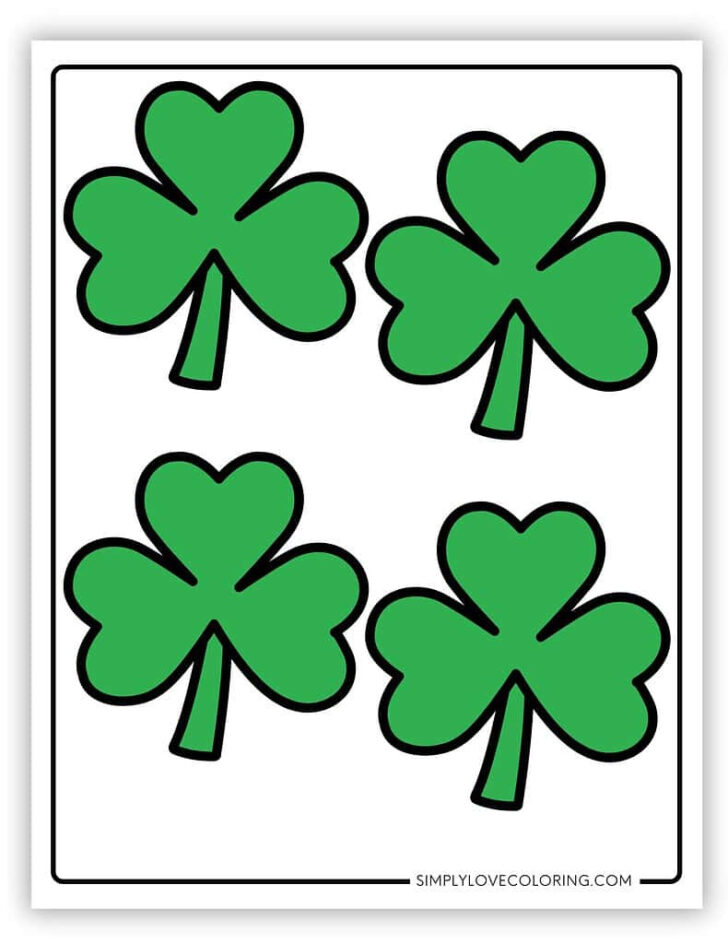 Three Leaf Clover Printable Template Three Leaf Clover Printable Template