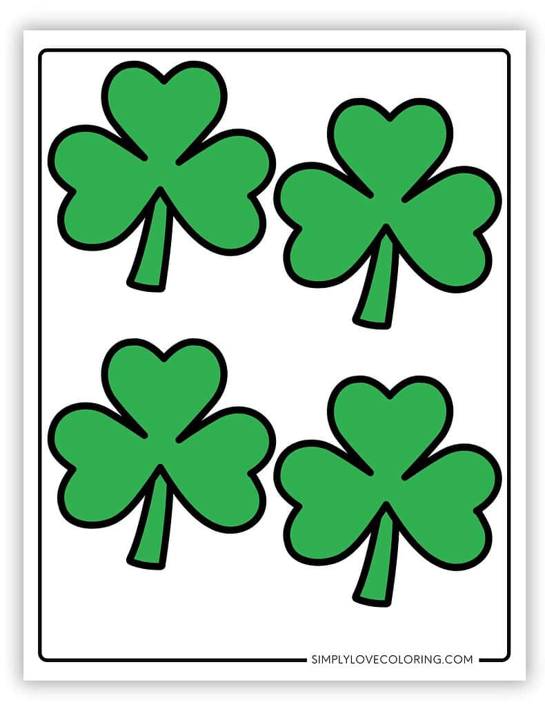 Shamrock Leaf Clover Templates (Free Pdf Downloads) - Simply Love pertaining to Free Printable 3 Leaf Clover Template