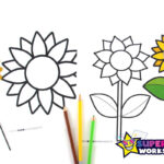 Sunflower Template (Free Printables)   Superstar Worksheets With Regard To Sunflower Leaf Template Printable